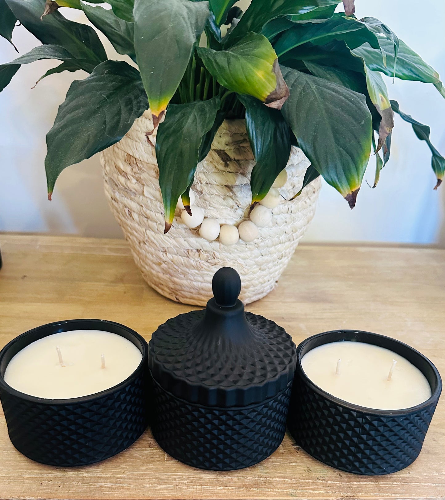 Geo Triple Stacker. 3 candles. 900 grams
