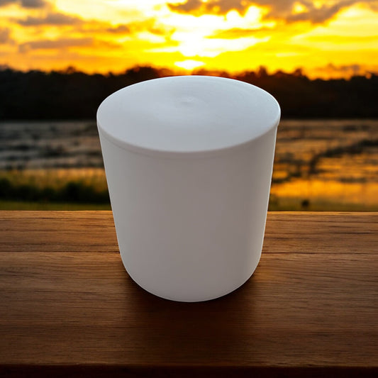 Ceramic candle with matching lid